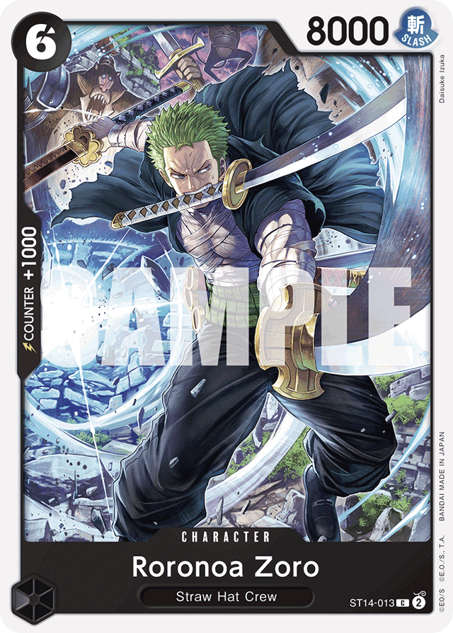 Roronoa Zoro ST14-013 card, 3D2Y
