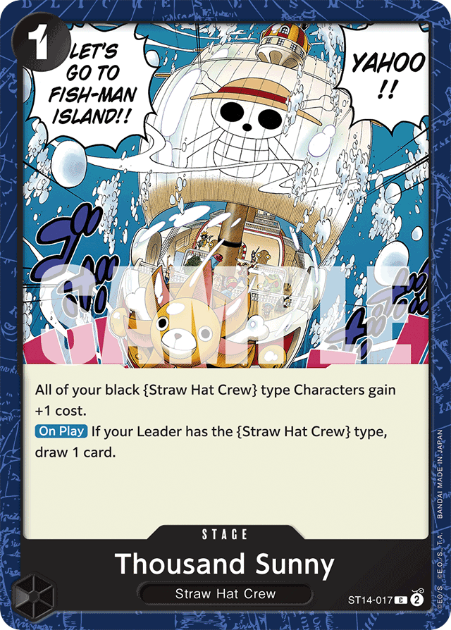 Thousand Sunny ST14-017 card, 3D2Y