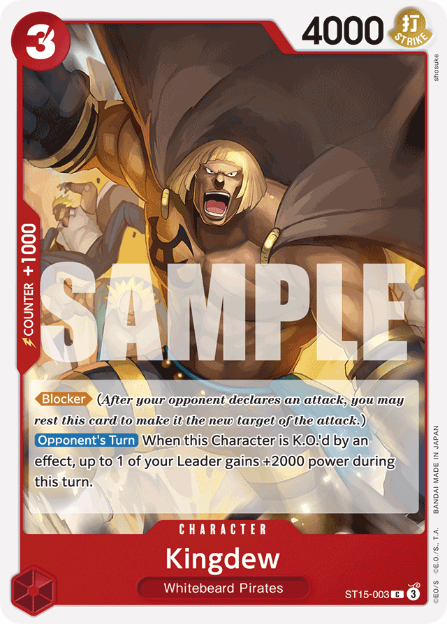Kingdew ST15-003 card, RED Edward.Newgate