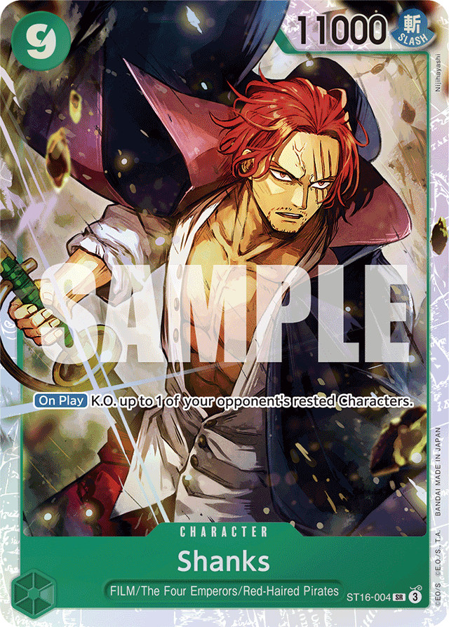 Shanks ST16-004 card, GREEN Uta