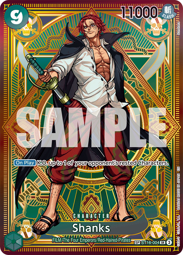 Shanks ST16-004 SP Alt Art card, GREEN Uta
