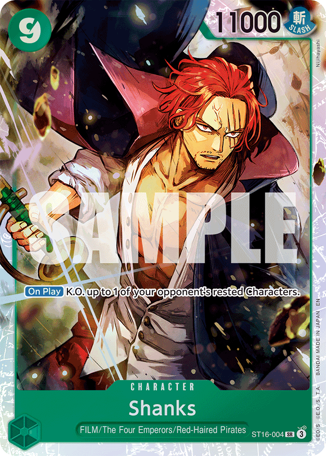 Shanks ST16-004 Reprint card, GREEN Uta