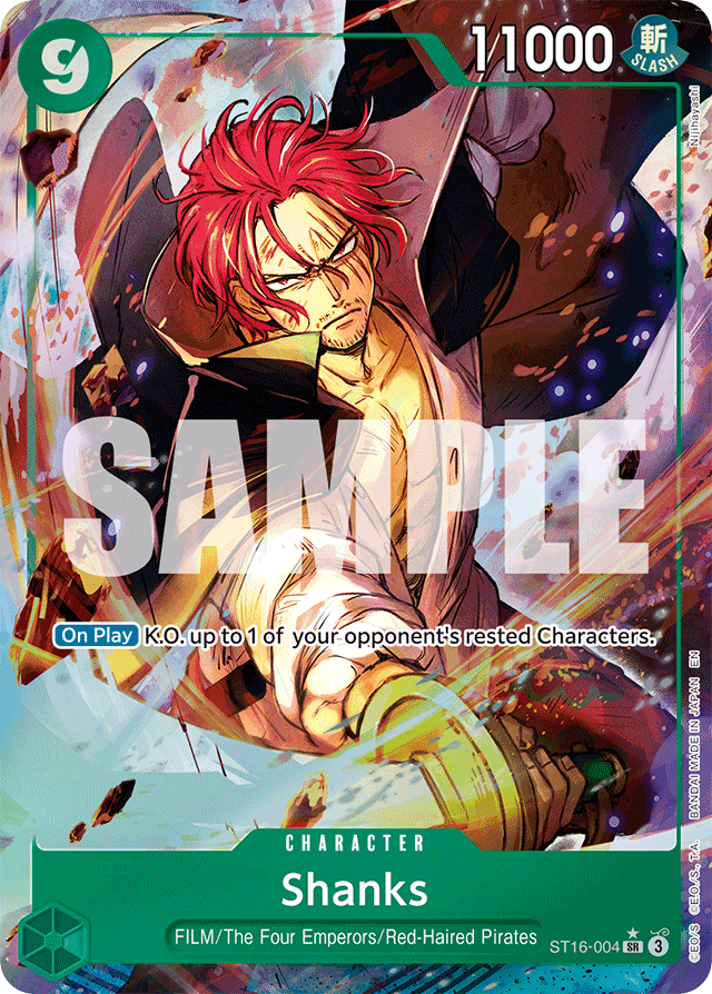 Shanks ST16-004 Alt Art card, GREEN Uta