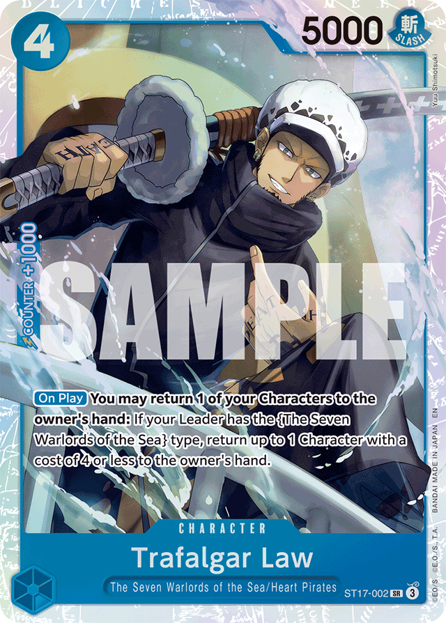 Trafalgar Law ST17-002 Reprint card, BLUE Donquixote Doflamingo