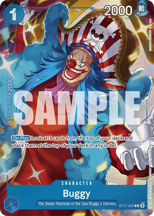 Buggy ST17-003 Seven Warlords Of The Sea card, BLUE Donquixote Doflamingo