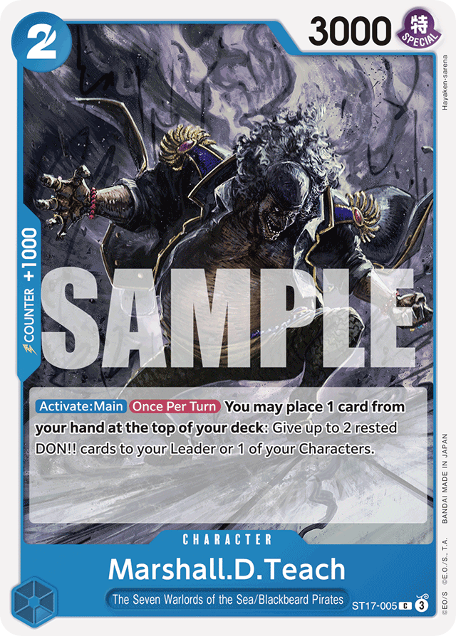 Marshall.D.Teach ST17-005 card, BLUE Donquixote Doflamingo