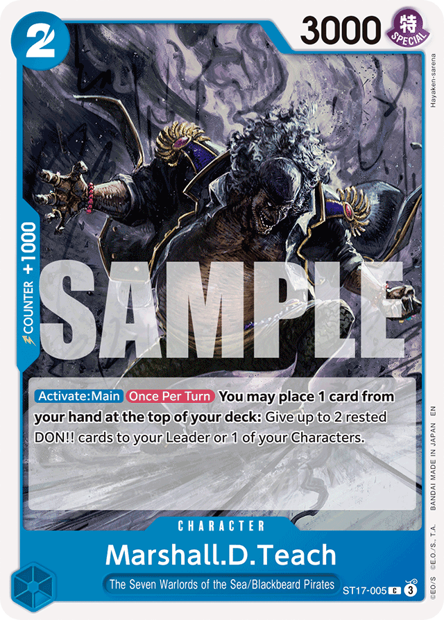 Marshall.D.Teach ST17-005 Reprint card, BLUE Donquixote Doflamingo