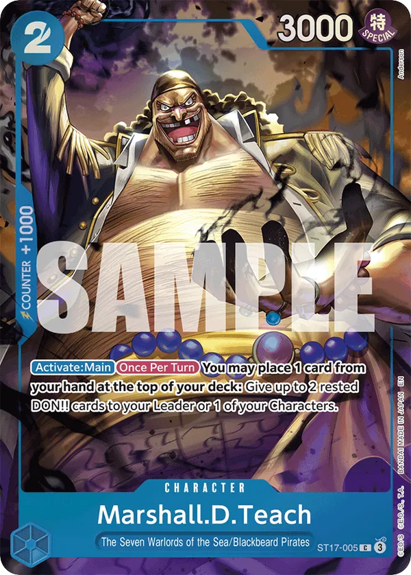 Marshall.D.Teach ST17-005 Seven Warlords Of The Sea card, BLUE Donquixote Doflamingo