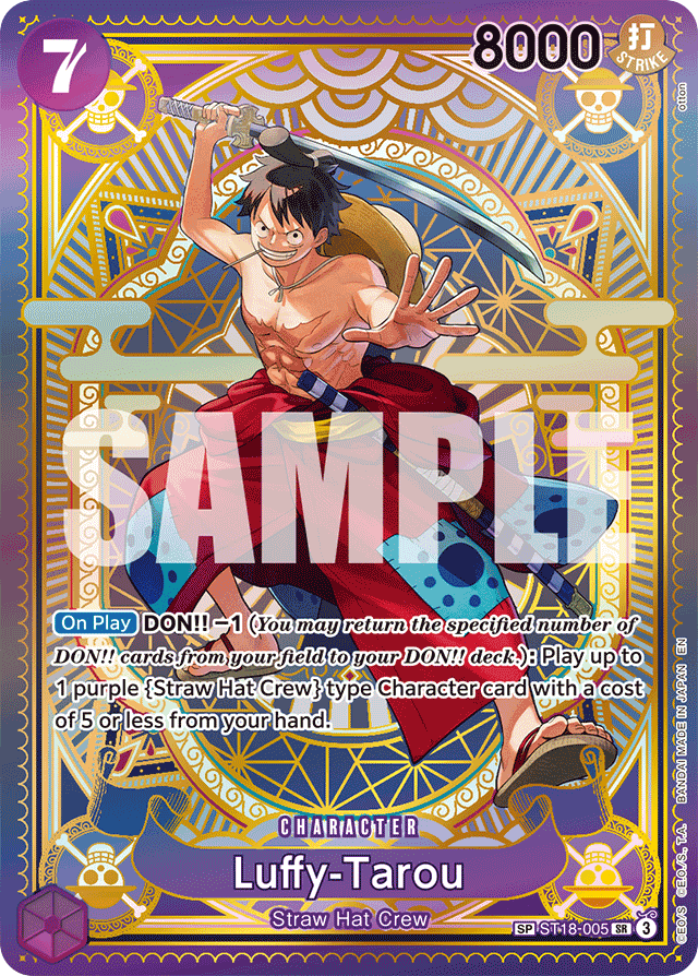 Luffy-Tarou ST18-005 SP Alt Art card, PURPLE Monkey.D.Luffy