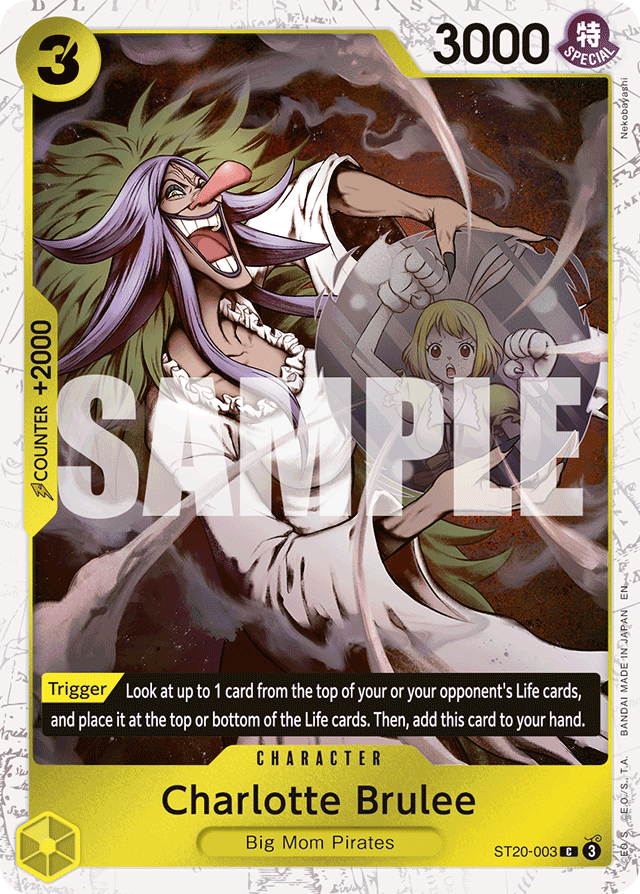 Charlotte Brulee ST20-003 Jolly Roger Foil card, YELLOW Charlotte Katakuri