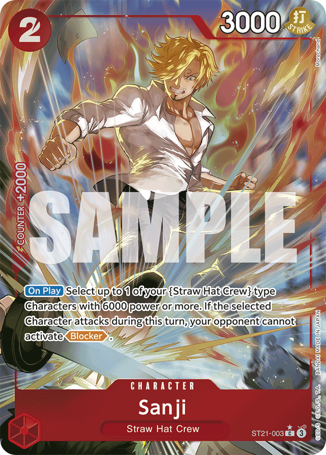 Sanji ST21-003 Alt Art card, EX Gear 5