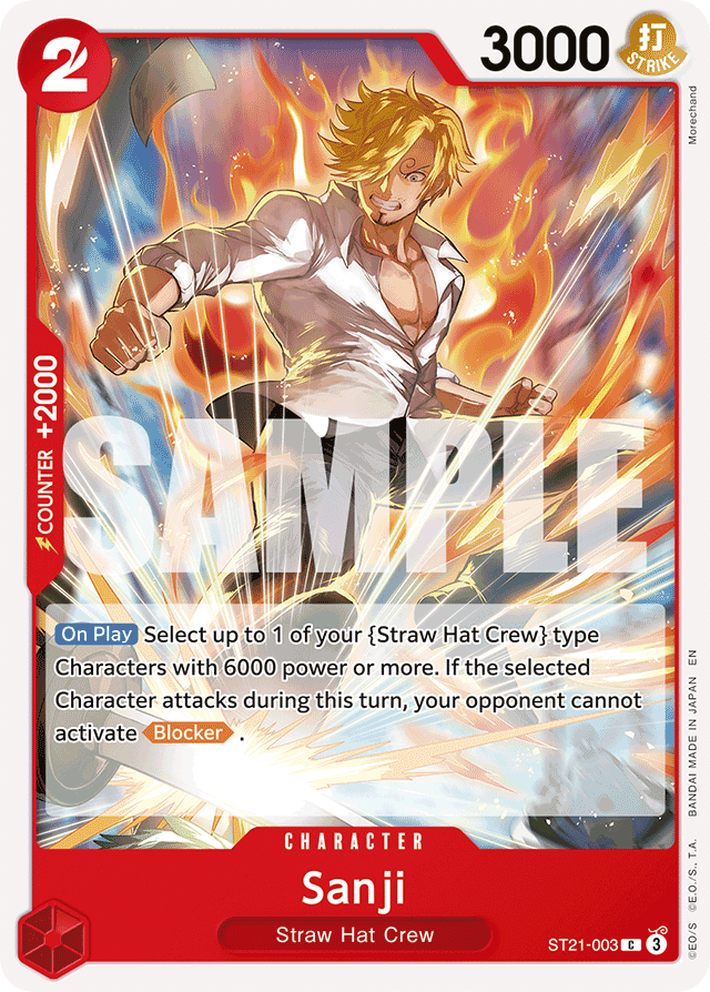 Sanji ST21-003 Reprint card, EX Gear 5