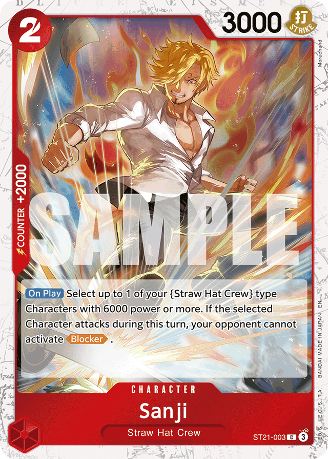 Sanji ST21-003 Jolly Roger Foil card, EX Gear 5