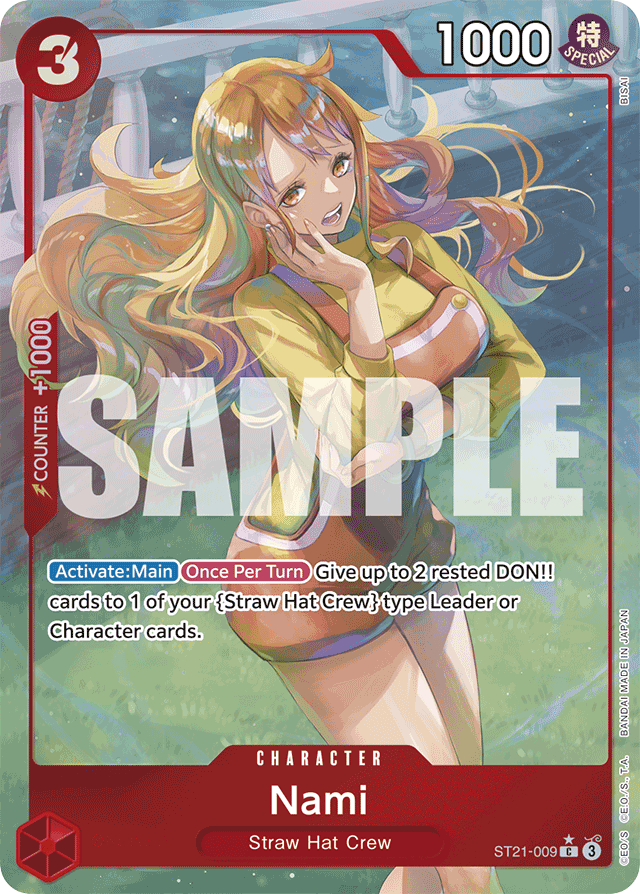 Nami ST21-009 Alt Art card, EX Gear 5