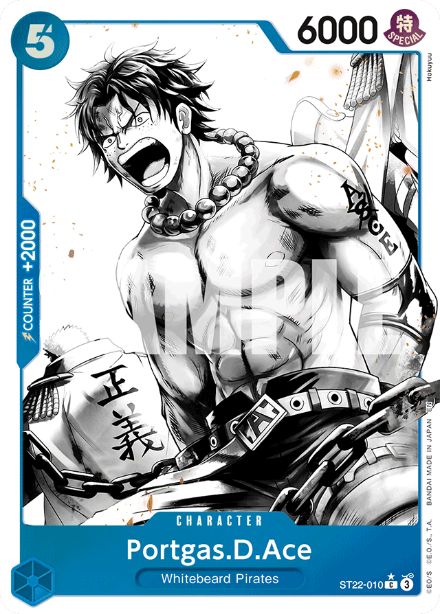 Portgas.D.Ace ST22-010 Alt Art card, Ace & Newgate