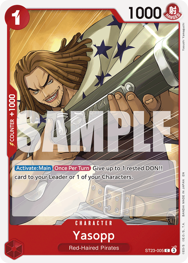 Yasopp ST23-005 card, RED Shanks