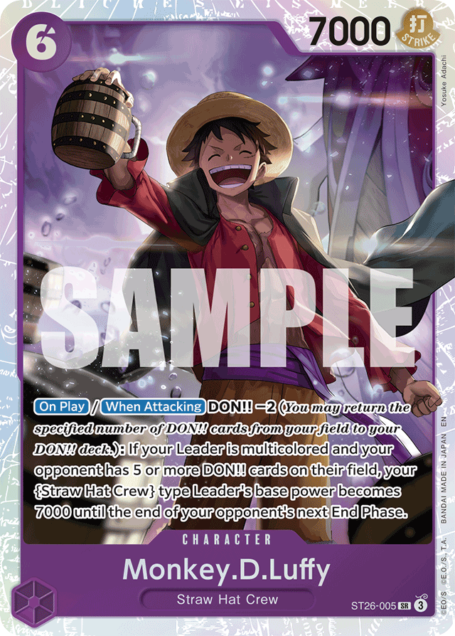 Monkey.D.Luffy ST26-005 card, PURPLE/BLACK Monkey.D.Luffy