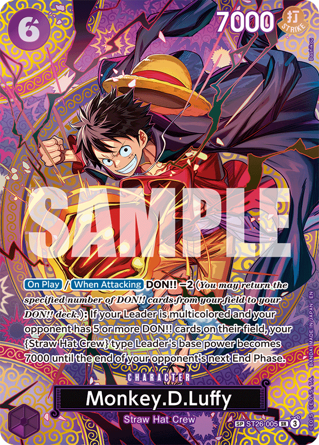 Monkey.D.Luffy ST26-005 SP Alt Art card, PURPLE/BLACK Monkey.D.Luffy