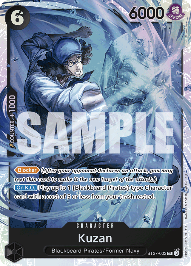 Kuzan ST27-003 card, BLACK Marshall.D.Teach