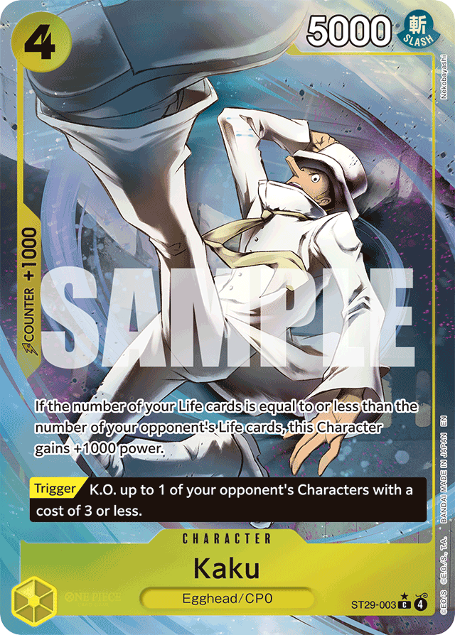 Kaku ST29-003 Full Art card, Egghead