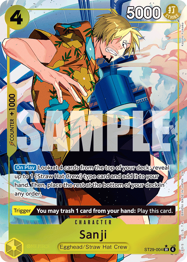 Sanji ST29-004 Full Art card, Egghead