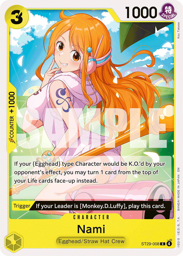 Nami ST29-008 card, Egghead