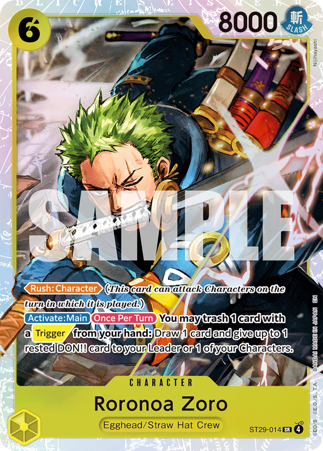 Roronoa Zoro ST29-014 card, Egghead