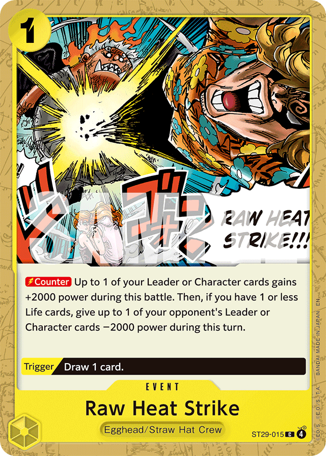 Raw Heat Strike ST29-015 card, Egghead