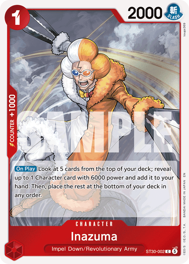 Inazuma ST30-002 card, Luffy & Ace