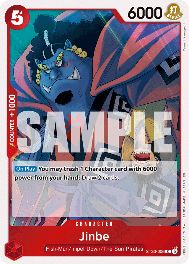 Jinbe ST30-006 card, Luffy & Ace