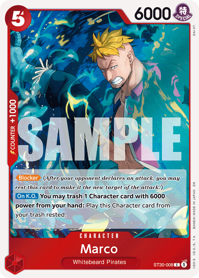 Marco ST30-008 card, Luffy & Ace