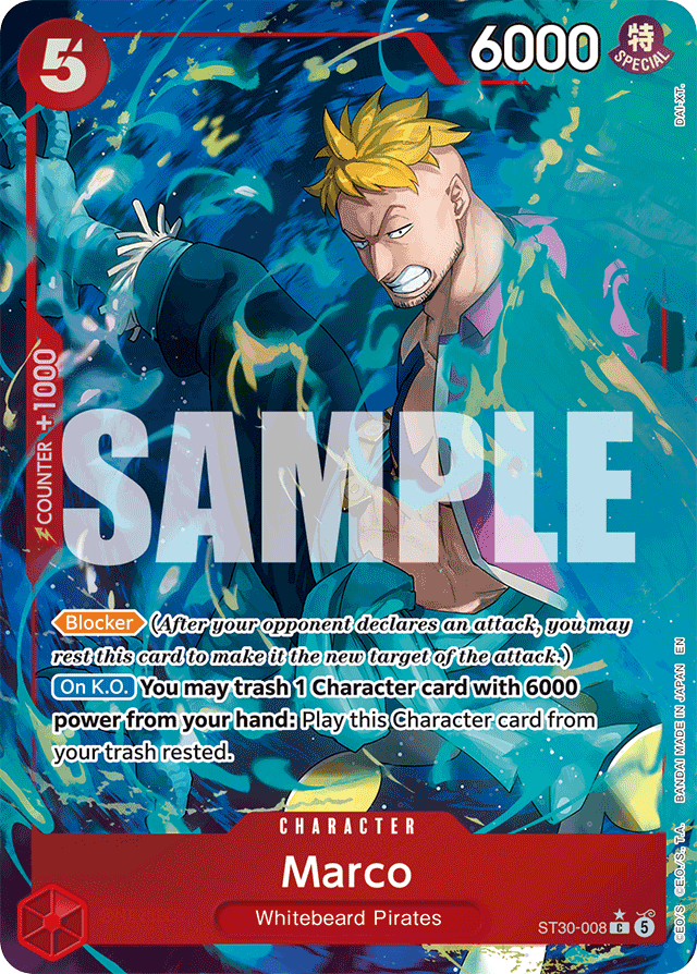 Marco ST30-008 Full Art card, Luffy & Ace