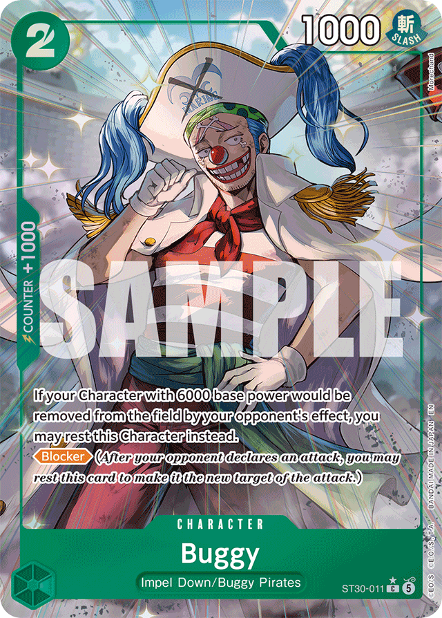 Buggy ST30-011 Full Art card, Luffy & Ace