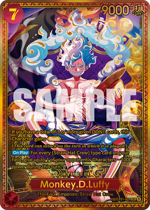 Monkey.D.Luffy ST31-004 SP Alt Art card, RED Monkey.D.Luffy