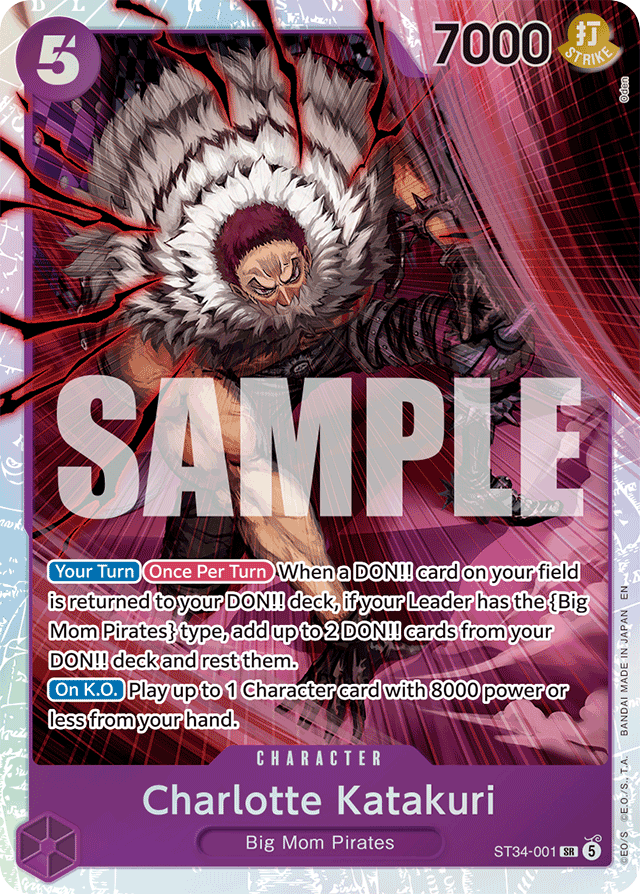 Charlotte Katakuri ST34-001 card, PURPLE Charlotte Katakuri