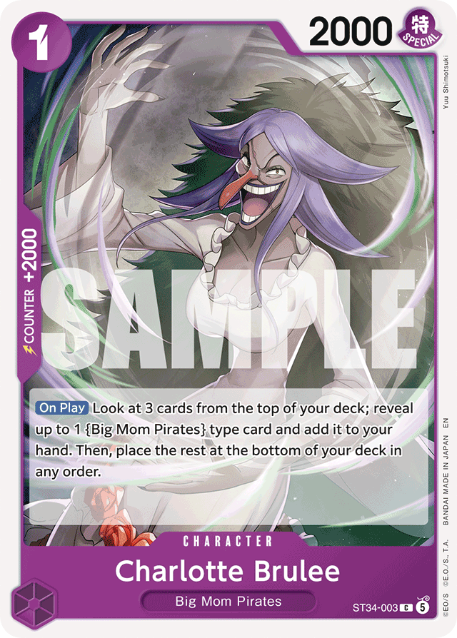 Charlotte Brulee ST34-003 card, PURPLE Charlotte Katakuri