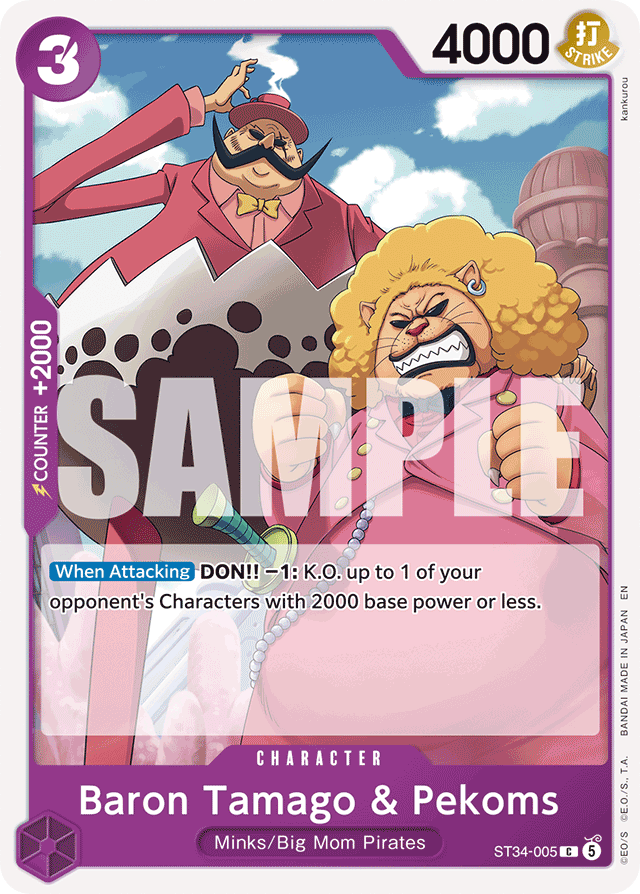 Baron Tamago & Pekoms ST34-005 card, PURPLE Charlotte Katakuri